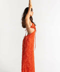 Arcina Ori Kara Midi Dress - 6 / Orange - Dresses