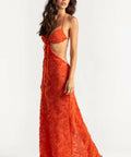 Arcina Ori Kara Midi Dress - 6 / Orange - Dresses