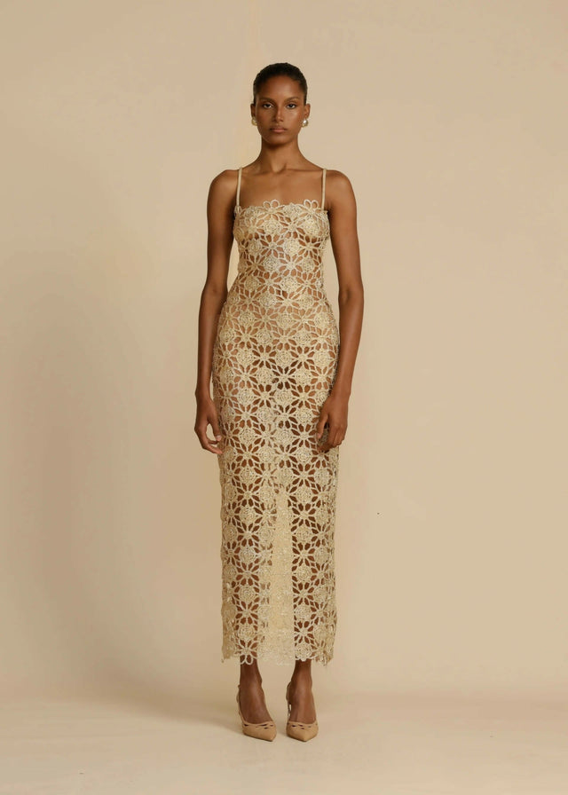 Arcina Ori Kendra Dress - 10 / Gold - Dresses