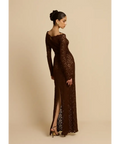 Arcina Ori Monet Maxi Dress Chocolate Brown Size 8,10 - Dresses