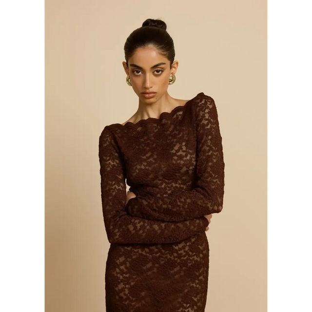 Arcina Ori Monet Maxi Dress Chocolate Brown Size 8,10 - Dresses
