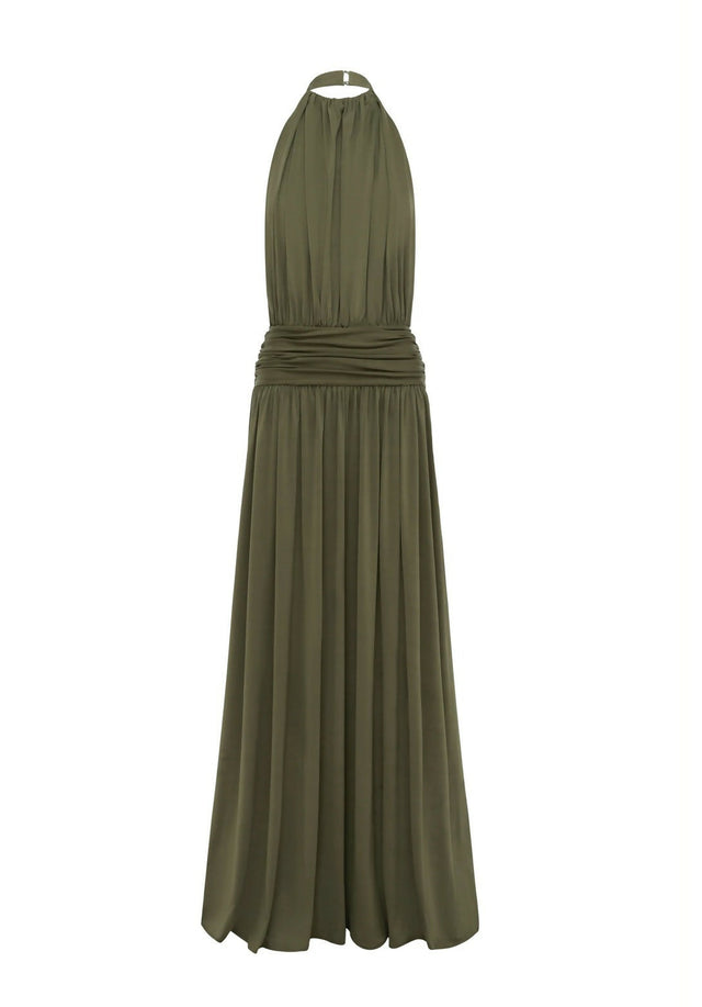 Arcina Ori Santina Maxi Dress Khaki Size XS / AU 6 S / AU 8 M / AU 10 - Dresses