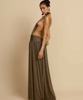 Arcina Ori Satina Khaki - 10 / Khaki - Dresses