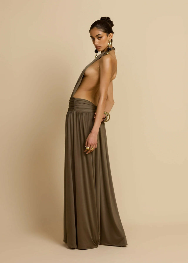 Arcina Ori Satina Khaki - 10 / Khaki - Dresses