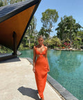 Arcina Ori Sienna Midi Dress - 8 / Orange - Dresses