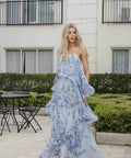 Armani Tiered Maxi - Baby Blue - Maxi Dress
