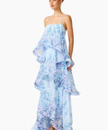 Armani Tiered Maxi - Baby Blue - Maxi Dress