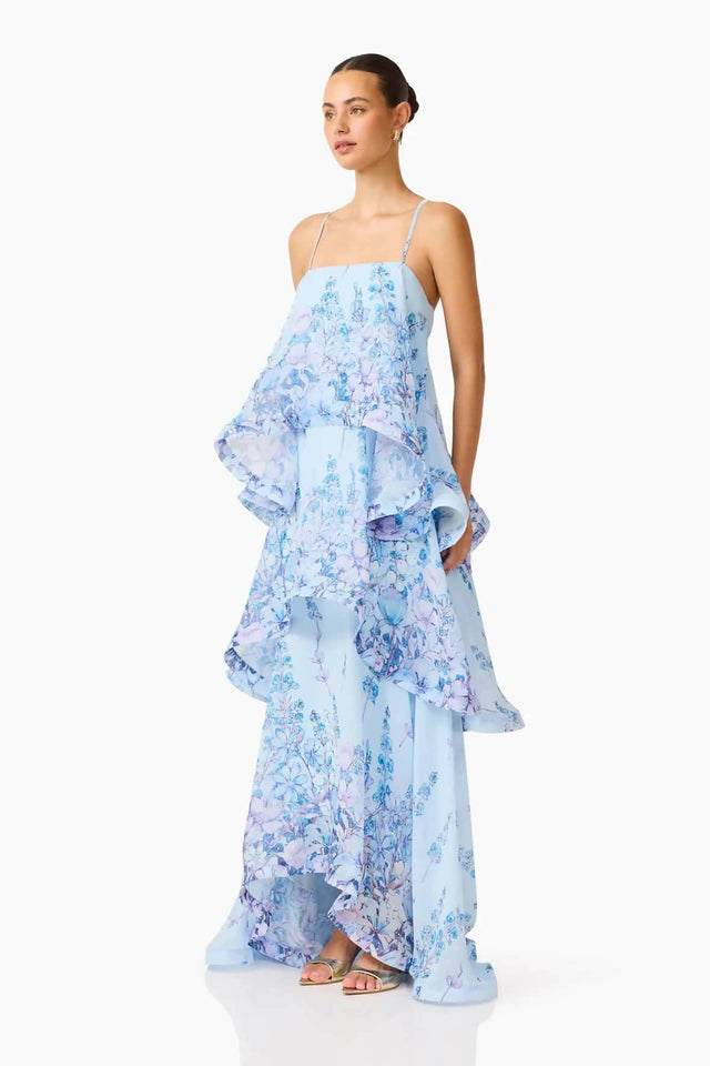 Armani Tiered Maxi - Baby Blue - Maxi Dress