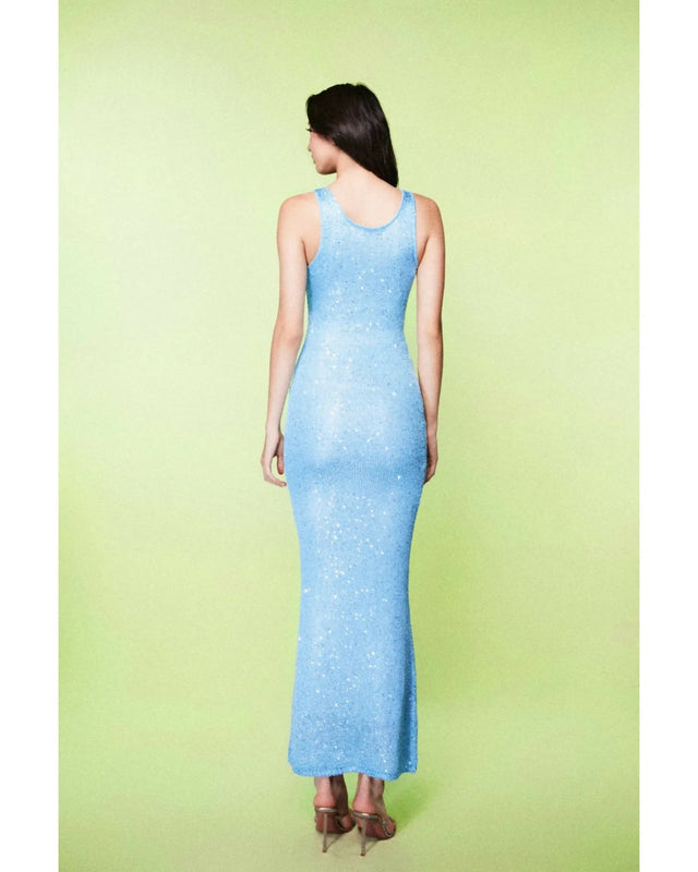 ASTA RESORT Ana Dress in Baia Blue Sequin - Dresses