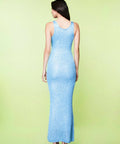 Asta Resort Ana Maxi Dress Baia Blue Sequin - Dresses