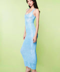Asta Resort Ana Maxi Dress Baia Blue Sequin - Dresses