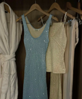 Asta Resort ‘Ana’ Sequin Maxi - XS / Light Blue - Dresses