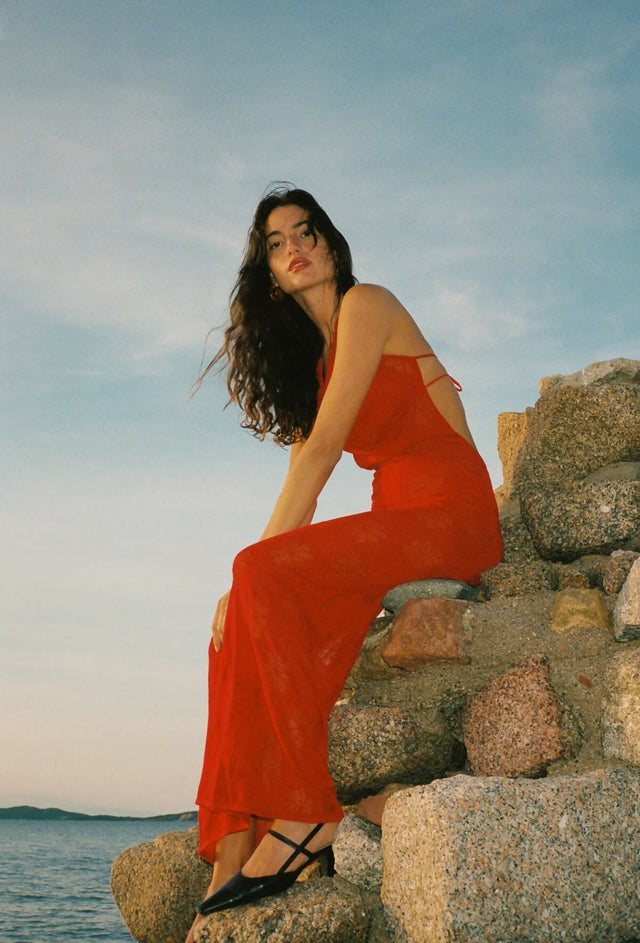 Asta Resort Klara Dress in Rosa Red - 6 / Red - Dresses