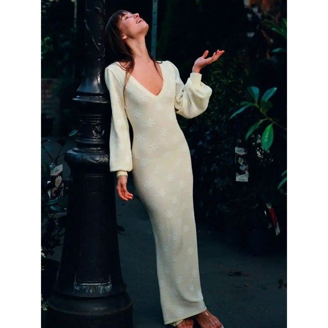 Asta Resort Lorena Knit Dress Butter Creme Size XS