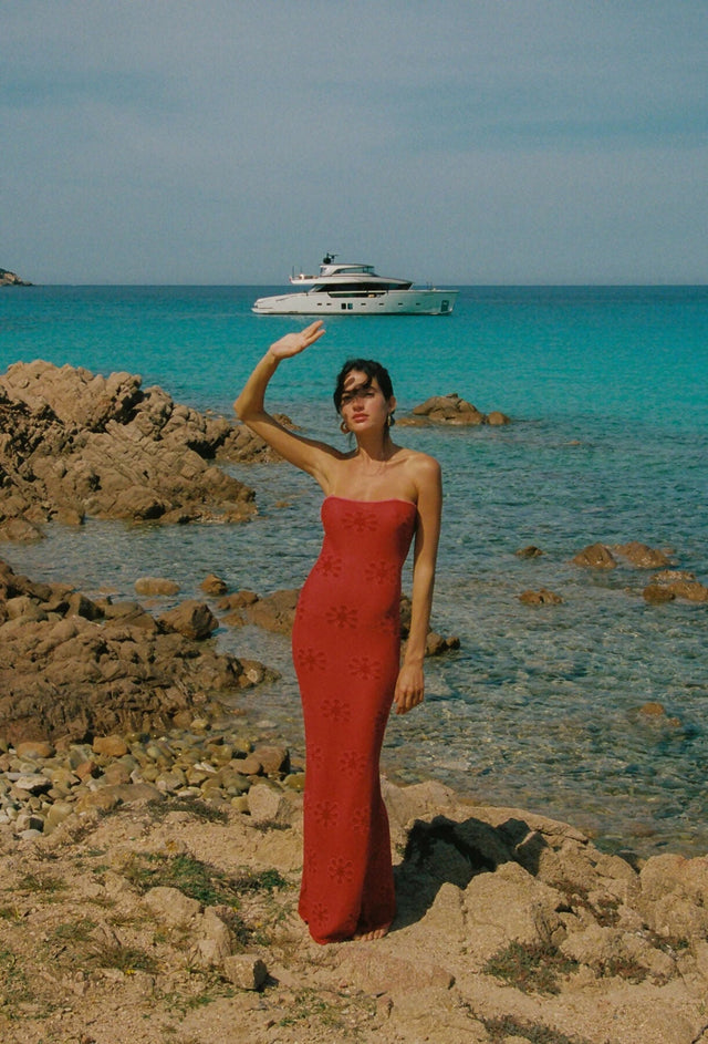 Asta Resort Monica Strapless Dress - 8 / Red - Dresses