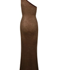 Asta Resort Sofia Split Chocolate Sequin Midi Dress - 8 / Brown - Dresses
