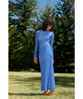 Aston Studio - Elizi Mesh Dress - Royal/Antique - 10 / Blue - Dresses