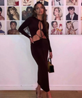 Aya Muse ‘Perugia’ Drawstring Midi - XS / Brown - Dresses