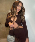 Aya Muse ‘Perugia’ Drawstring Midi - XS / Brown - Dresses