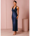 Azzurielle Milena Dress Navy Blue Size 12 - 12 / Navy - Dresses