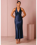 Azzurielle Milena Dress Navy Blue Size 12 - 12 / Navy - Dresses
