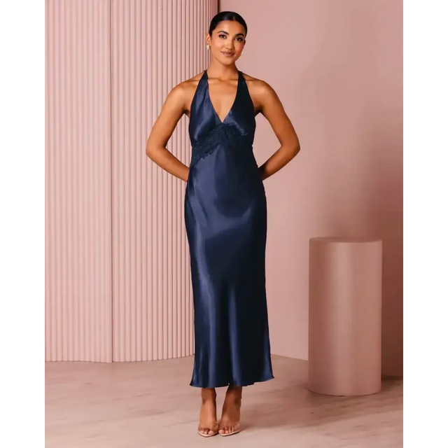 Azzurielle Milena Dress Navy Blue Size 12 - 12 / Navy - Dresses