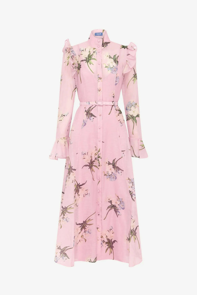 Leo Lin Katrina Butterfly Sleeve Midi Dress