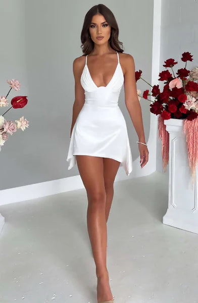 babyboo white mini dress Babyboo Clarise Mini Dress - Ivory