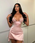 Babyboo ‘Clarise’ Satin Mini - XS / Pink - Dresses