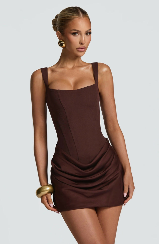 BabyBoo Cornelia Mini Dress - 8 / Brown - Dresses