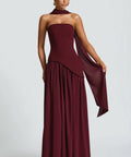 Babyboo Maliyah Maxi Dress - Cherry Lacquer - 8 / Red - Dresses