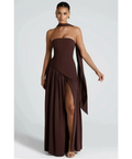 BabyBoo Maliyah Maxi Dress Plum Brown Size 8 - 8 / Brown - Dresses