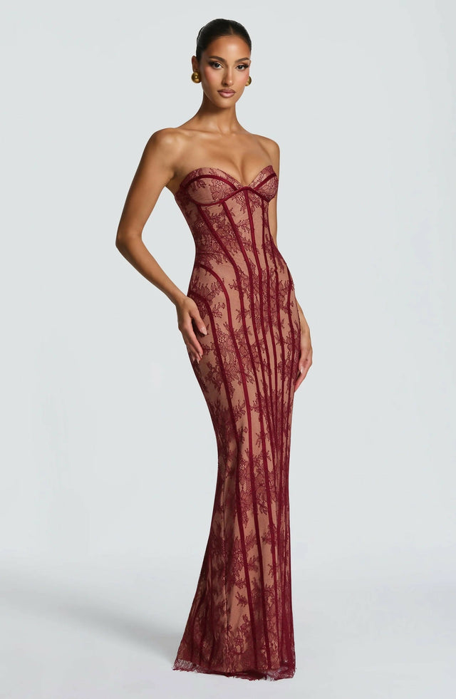 BabyBoo Sian Maxi Dress - Burgundy - Dresses