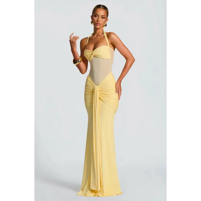 Babyboo Vixen Maxi Dress Lemon Size 6 8 & 10 - Dresses