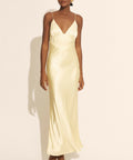 Bardot Capri Diamonte Slip Midi Dress - 8 / Yellow - Dresses