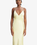 Bardot Capri Diamonte Slip Midi Dress - 8 / Yellow - Dresses