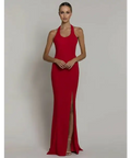 Bariano Dreams Scoop Neck Gown Red - 8 / Red - Dresses