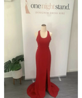 Bariano Dreams Scoop Neck Gown Red - 8 / Red - Dresses