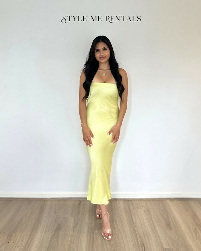Bec and Bridge Citrus Sweetie Strapless Dress Citrus Size 8 - 8 / Yellow - Dresses