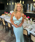 Bec and Bridge Diamond Strap Maxi - 6 / Blue - Dresses