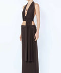 Bec and Bridge Eva Drape Set in Brown - 6 / Brown - Dresses
