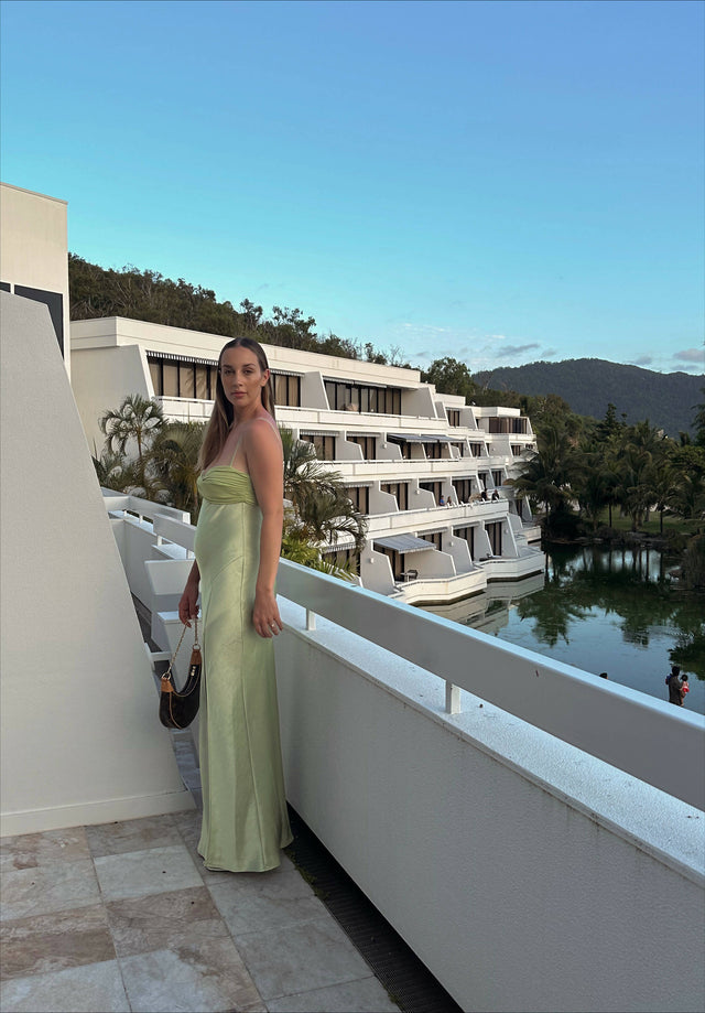 Bec And Bridge Julieta Silk Maxi Dress in Green - Dresses