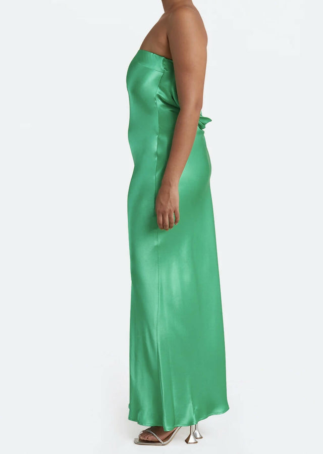 Bec And Bridge Moondance Silk Maxi Dress in Green - 6 / Green - Dresses