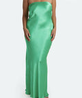 Bec And Bridge Moondance Silk Maxi Dress in Green - 6 / Green - Dresses