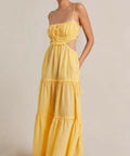 Bec & Bridge Alexandra Tie Maxi Dress in Yellow - 6 / Yellow - Dresses