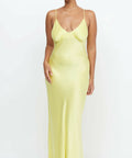 Bec + Bridge Amber V Maxi Citron Midi/Maxi Dress - 8 / Yellow - Dresses