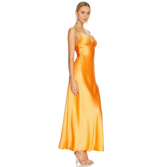 Bec & Bridge Amber V Maxi Dress - 6 / Orange - Dresses