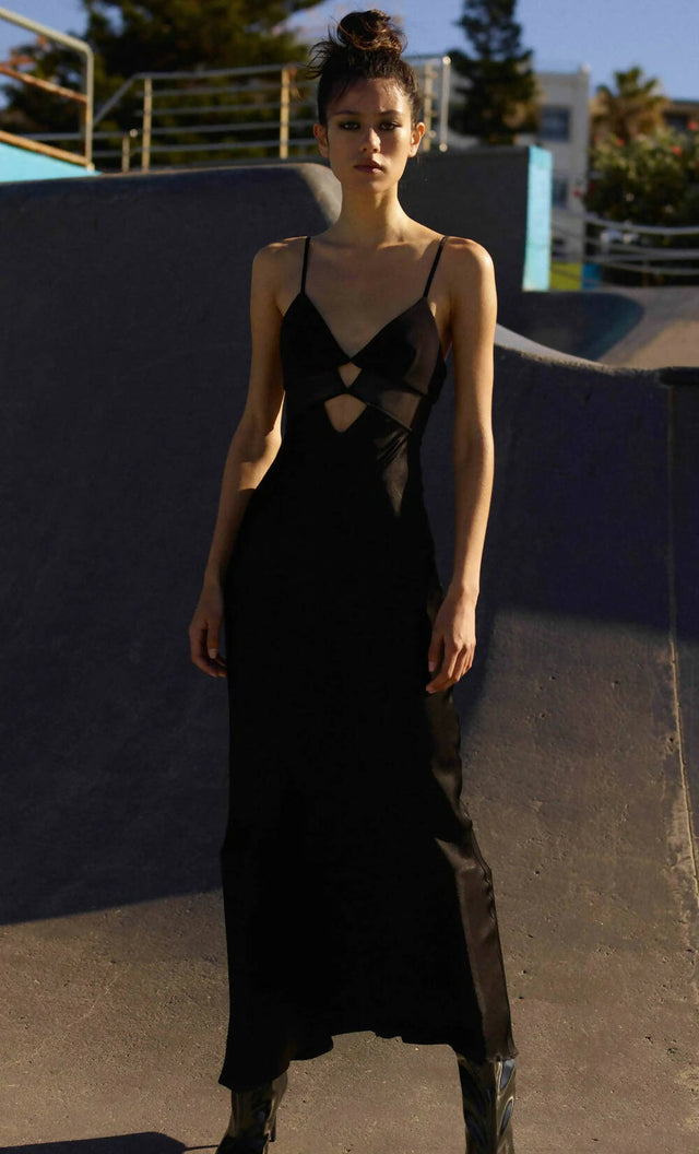 Bec & Bridge Ashton Cut out Maxi Dress - 8 / Black - Dresses