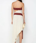 Bec & Bridge Ayla Midi Dress Rust/Buttercream Size 8 - 8 / Multi - Dresses
