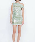 Bec + Bridge Brydie Asym Mini Dress - 8 / Green - Dresses